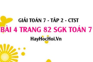 Giải bài 4 trang 82 Toán 7 tập 2 SGK Chân trời sáng tạo